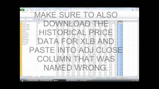 How to build a stock market sector correlation matrix in excel [upl. by Timofei]