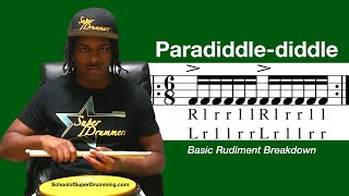 BASIC FOR DRUMMERS  ParadiddleDiddle Rudiment Breakdown [upl. by Ardnued]