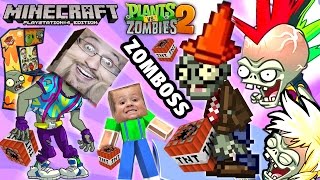 Minecraft TNT Explosion  PVZ Neon Mixtape Tour ZOMBOSS Battle FGTEEV Duddy amp Chase Gameplay [upl. by Linzy917]