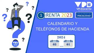 PLAZOS DECLARACIÓN EN 2024  RENTA 2023 1 [upl. by Yrannav]