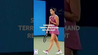 ARYNA SABALENKA TERRIFIC BACKHAND RETURN SHOT [upl. by Durrej84]