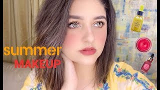 Easy Summer Makeup For Beginners  Mana Beauty Products  Glam For School College etc [upl. by Down]