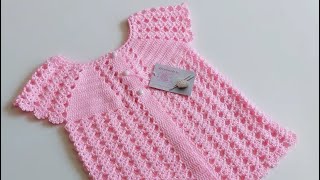 Su taşı Modeli Yazlık Yelek Yapımı Tığ İşi kız bebekler için yelek knittingpattern baby [upl. by Trebliw441]