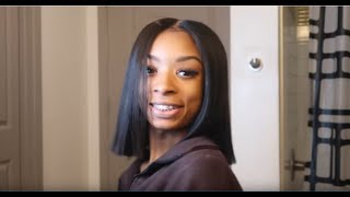 HOW TO DO A SEW IN CLOSURE BOB FT RECOOL HAIR [upl. by Salokkin]