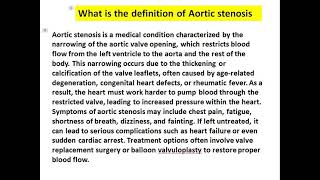 what is the definition of aortic stenosis [upl. by Trimmer564]