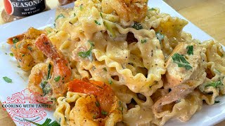 The Best Creamy Chicken And Shrimp Pasta  Creamy Cajun Chicken And Shrimp Pasta [upl. by Elcarim]