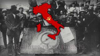 Italian Communist Song  quotBandiera Rossaquot [upl. by Scrivings813]