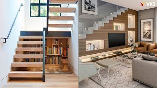 Under Staircase Shelves Design  Under Staircase Storage Ideas  Staircase Shelf  Stairs Drawers [upl. by Crosley]