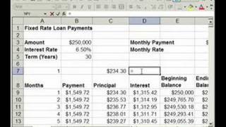 How to find Interest amp Principal payments on a Loan in Excel [upl. by Eanert]