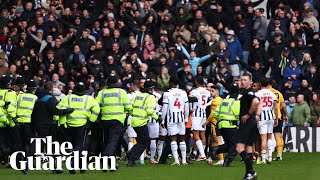 Crowd trouble halts West Brom v Wolves FA Cup derby [upl. by Einaej679]