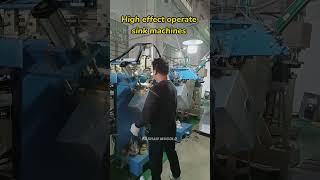 One worker can operate two sink machines at the same time handmade sink welding machine [upl. by Adelind630]