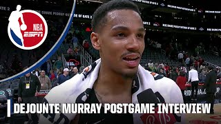 Dejounte Murray will let ‘the internet decide’ significance of Hawks’ W vs Celtics  NBA on ESPN [upl. by Sherar]