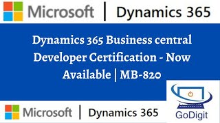 Dynamics 365 Business Central Developer Certification  Now Available  MB820 [upl. by Popelka720]