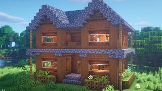 Minecraft How to Build a Spruce House  Easy Survival Base Tutorial [upl. by Gnik972]