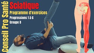 Exercice SCIATIQUE  PROGRAMME dexercices pour la soigner [upl. by Box637]