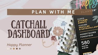 Plan with me A Busy Catchall Planner  Twin Loop Dashboard Happy Planner amp 1 Sticker Book [upl. by Inol]