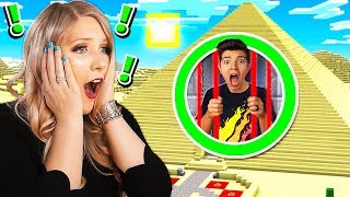 TRAPPED IN MINECRAFT PYRAMID PRISON WIFE IS SCARED [upl. by Cudlip]