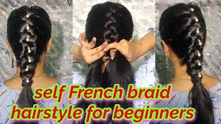 French braid hairstyle  French braid hairstyle in tamil  simple hairstyle  easy hairstyle [upl. by Marge]