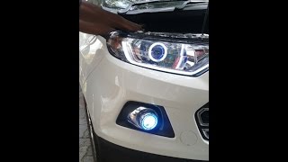 Ford Ecosport Modified Headlights  Ecosport DRL Headlights Modification [upl. by Lambert530]