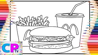 McDonald Big Mac Set on IPad ProBig Mac Coloring PagesElektronomia  Energy NCScoloringpagestv [upl. by Yrrej]