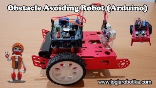 Obstacle Avoiding Robot Arduino [upl. by Vokaay]