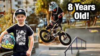 End of 8 Caidens Freestyle BMX riding progression [upl. by Adnirb887]