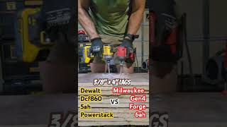 DCF860 VS Milwaukee Gen 4 impact [upl. by Anialem]