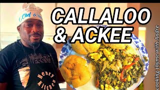 how to cook callaloo and Ackee [upl. by Behm434]