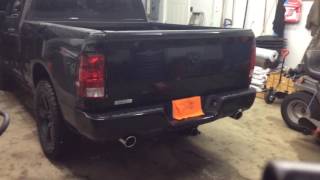 Flowmaster 817568 direct fit muffler for 2016 ram 1500 before and after [upl. by Kere274]