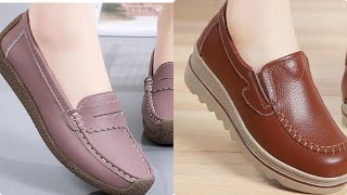 NEW GENUINE LEATHER ORTHOPAEDIC FOOTWEAR DESIGN FOR LADIES  SANDAL SLIPON BELLY SHOES [upl. by Vinson936]