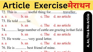 Article Exercise  A An The and No article in English  Articles Practice [upl. by Breger]