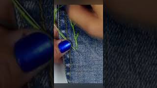 FLOR DE JEANS RECICLADA  si querés saber cómo engomar la tela  busca en mí canal el video diy [upl. by Merrielle]