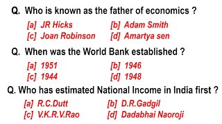 economics mcq for competitive exams  economics gk questions [upl. by Airdna]