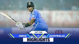 IND vs AUS Highlights 1st T20 Highlights India Vs Australia 1st T20 Full Match Highlights [upl. by Gunnar]