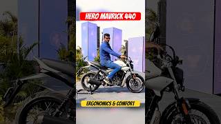 Hero Mavrick 440 Ergonomics amp Seating Comfort Explained  BikeWale shorts mavrick440 [upl. by Notnad]