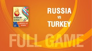 Russia vs Turkey  QUARTERFINALS  EUROVOLLEY AZERBAIJAN AND GEORGIA 2017 [upl. by Aetnahs924]