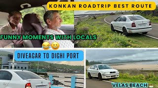 These uncles kidnapped me 🫣 Diveagar to Dighi port  Konkan roadtrip best route  The highway goat [upl. by Yekciv]