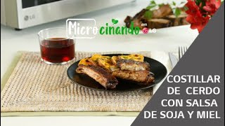 ¿Cómo preparar Costillar de cerdo en un Horno Microondas  Microcina con LG [upl. by Aig642]