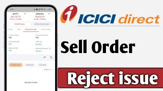 ICICI Direct Sell Order Reject Problem Solve [upl. by Darb]