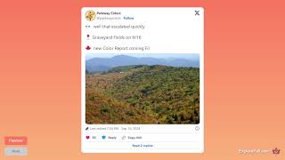 Fall Foliage Update September 16 2024 [upl. by Anesusa]