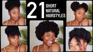 21 EASY Short Natural Hairstyles  Lolade Fashola [upl. by Candace]