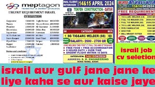 israil jane ke liye kaise jaye  gulf job vacancy  israil visa kaise milega  israil interviews [upl. by Alister404]