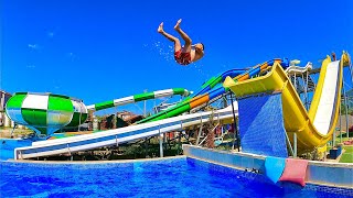 Water Slides at Trend Aqua Park in Tekirdağ Türkiye [upl. by Imiaj]