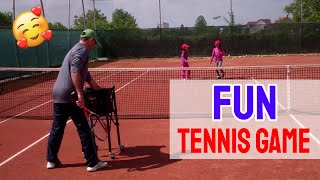 Kids Tennis Drill  Dodgeball  Fun Tennis Game for Kids [upl. by Fabio]