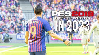 PES 2019 in 2023 Barcelona vs Psg Realistic Gameplay [upl. by Arocat190]