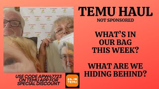 TEMU HAUL Whats in Our BagWhat are We Hiding Behind [upl. by Mcevoy]