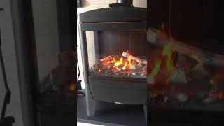 Dimplex OptiMyst electric fire flue wood burner [upl. by Nylarahs]