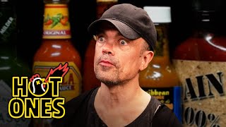 Peter Dinklage Breathes Fire While Eating Spicy Wings  Hot Ones [upl. by Reivazx]