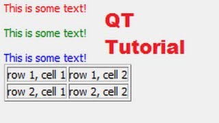 QT C GUI Tutorial 6 How to use HTML QT Widgets [upl. by Ydualc]