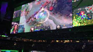 TI8 OG vs LGD Game 3 UB Final Last 5 minutes crowd cam [upl. by Travax]